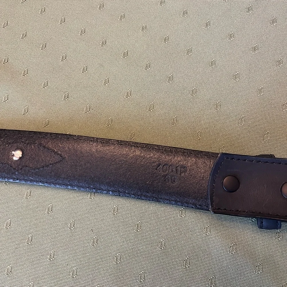 Black Leather Belt with Silver Buckle